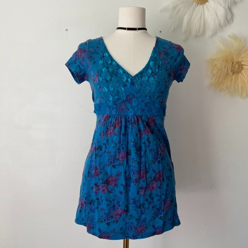 Vintage‎ Y2K LEI Womens Babydoll Top Size XL Preppy Tie Back Fairy Cottagecore